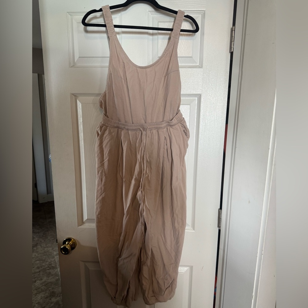 Listicle Cream Jumpsuit